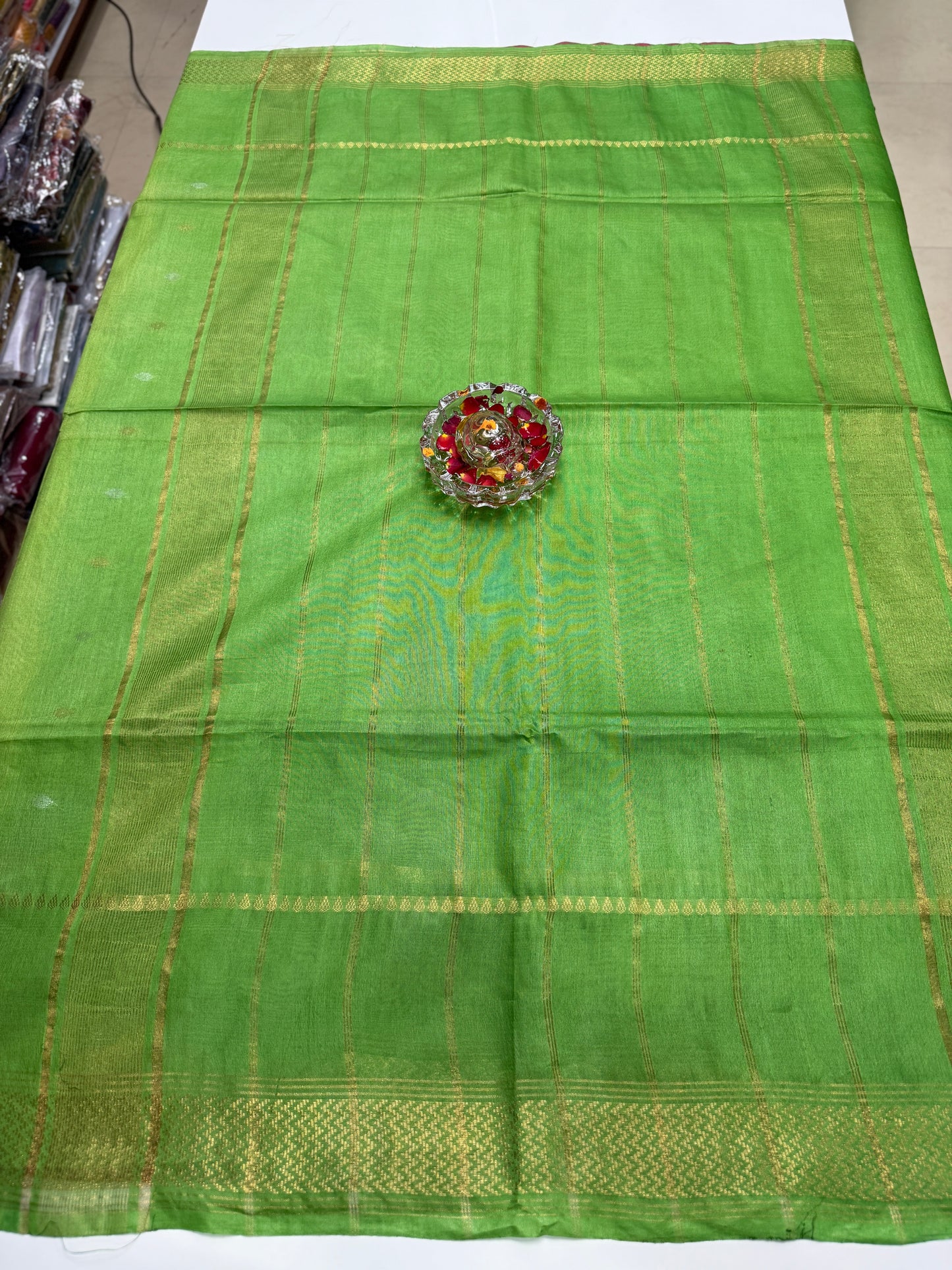 Semi Cotton Silk Saree with 2D Woven Buttas and Contrast Pallu – Elegant Daily and Festive Wear Saree