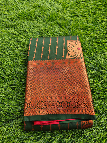 Regal Revarie Dharmavaram Style Meena Soft Silk Sarees