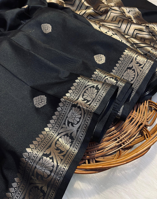 Silky Banarasi Semi Katan Soft Silk Saree