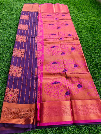 Regal Revarie Dharmavaram Style Meena Soft Silk Sarees