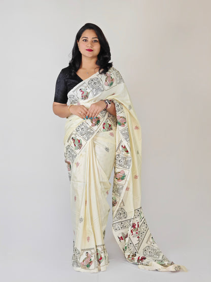 Elegance Redefined: Semi Tussar Silk Saree with Blouse Piece - Only INR 999
