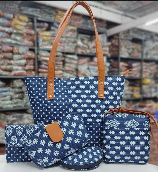 Beautiful Ikkat Print Handbags Combo