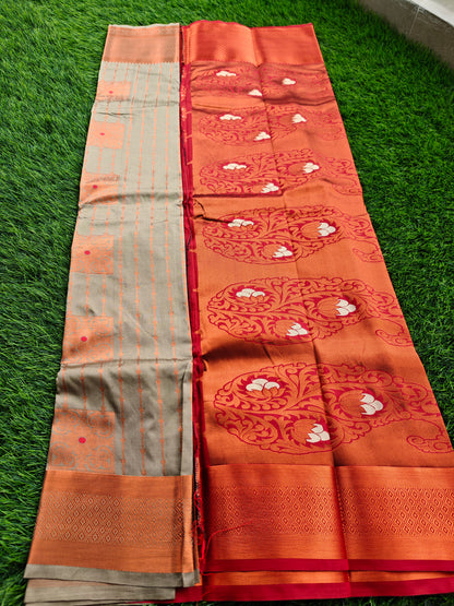 Regal Revarie Dharmavaram Style Meena Soft Silk Sarees