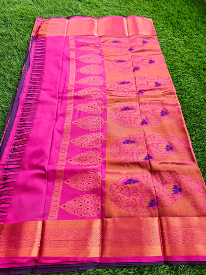 Regal Revarie Dharmavaram Style Meena Soft Silk Sarees