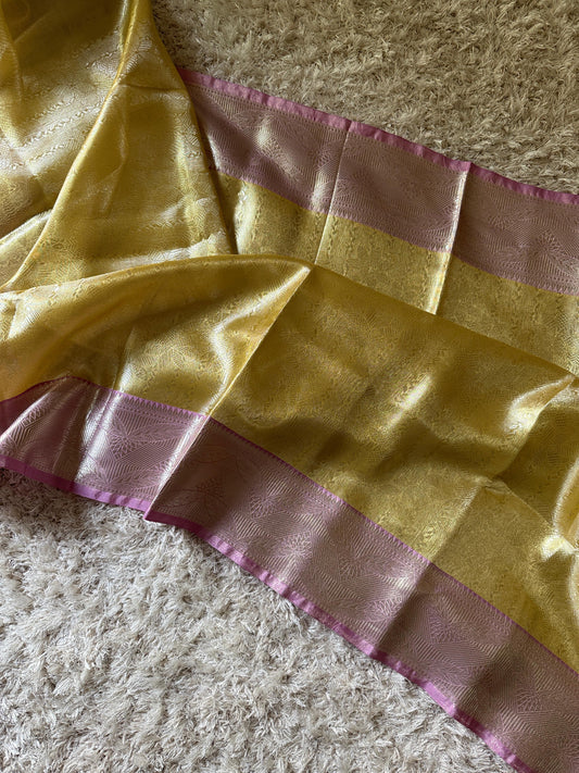 Kanchi Pattu Brocade Waskat Katan Silk Saree